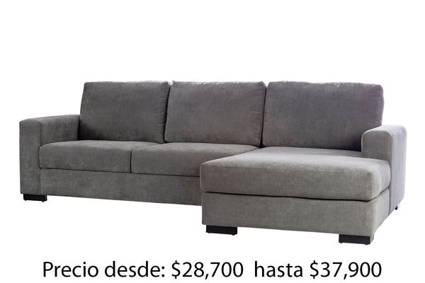 SALA MODULAR MODELO SCATTO / Chaise derecho, 3m y 2.9